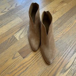 Vince Tan Suede Booties Size 7.5
